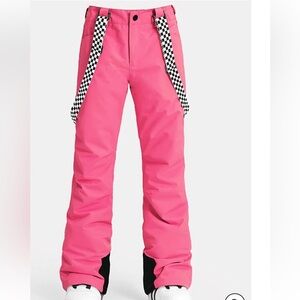 Women's SMN Highland Bib Ski Pants Neon Pink